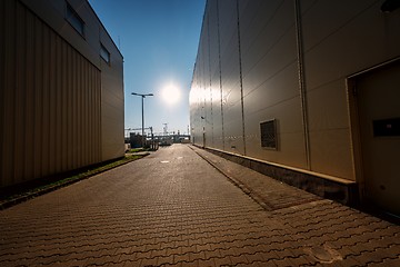 Image showing Factory exterior of a bottling facility