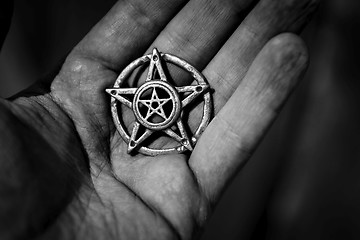 Image showing Pentagram closeup photo