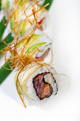 Image showing fresh sushi choice combination assortment selection 