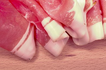 Image showing sliced pork ham