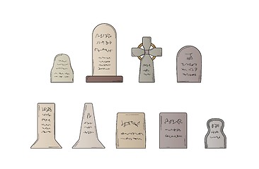 Image showing collection of the graves