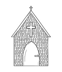 Image showing sketch of the church