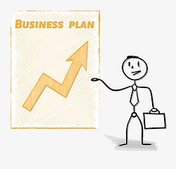 Image showing man and his business plan