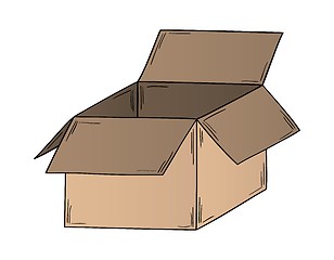 Image showing open paper box