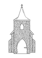 Image showing sketch of the church