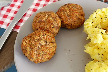 Image showing rissoles on the plate