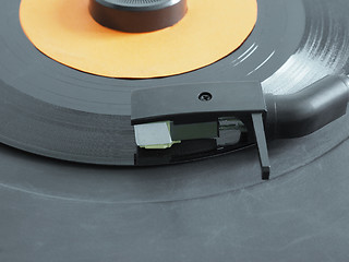 Image showing Vinyl record on turntable