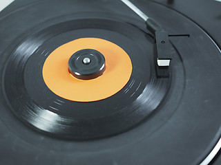 Image showing Vinyl record on turntable