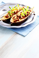 Image showing stuffed aubergines 