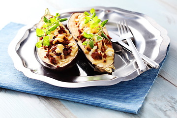 Image showing stuffed aubergines 