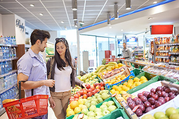 Image showing couple shopping in a supermarket