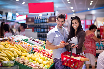 Image showing couple shopping in a supermarket