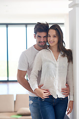 Image showing happy young romantic couple have fun arelax  relax at home