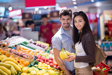 Image showing couple shopping in a supermarket