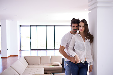 Image showing relaxed young couple at home