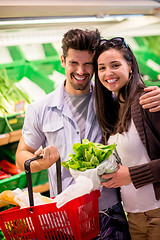 Image showing couple shopping in a supermarket