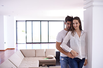 Image showing relaxed young couple at home