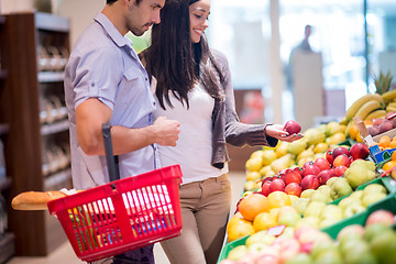 Image showing couple shopping in a supermarket