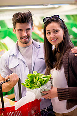 Image showing couple shopping in a supermarket