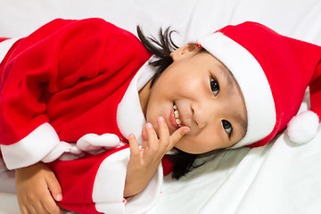 Image showing Asian Chinese Santa Girl