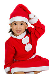 Image showing Asian Chinese Santa Girl