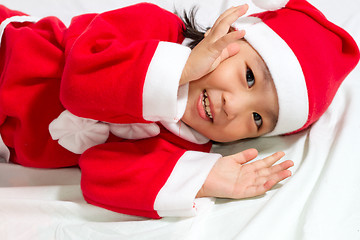 Image showing Asian Chinese Santa Girl