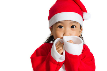 Image showing Asian Chinese Santa Girl