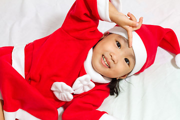 Image showing Asian Chinese Santa Girl