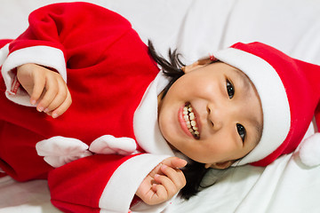 Image showing Asian Chinese Santa Girl