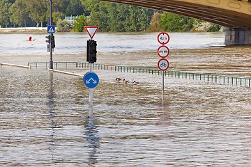 Image showing Flooded street