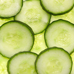 Image showing sliced cucumber