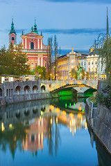 Image showing Romantic medieval Ljubljana, Slovenia, Europe.