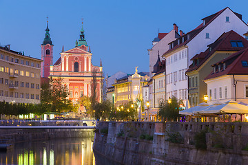 Image showing Romantic medieval Ljubljana, Slovenia, Europe.