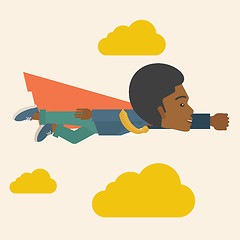 Image showing Superhero black businessman.