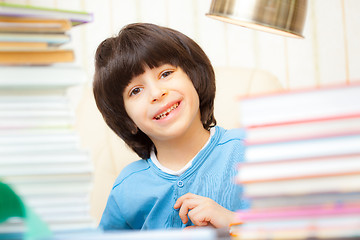 Image showing boy in the library