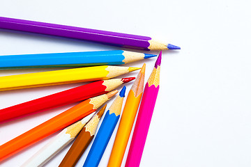 Image showing pencils on white background