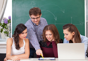 Image showing teacher and students