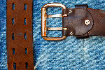 Image showing vintage leather belt