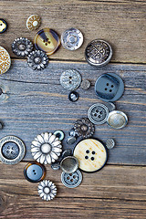 Image showing Set of vintage buttons