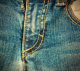 Image showing Part of nice blue jeans