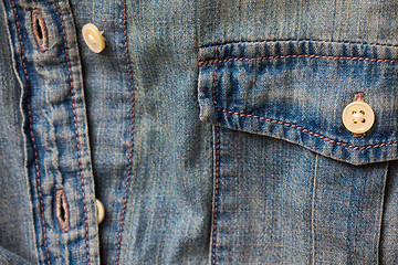 Image showing jeans shirt with pocket