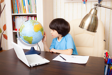 Image showing studying geography