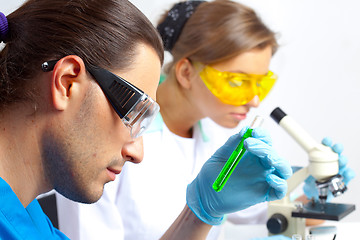 Image showing Two researchers in the lab