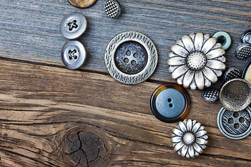 Image showing several vintage buttons