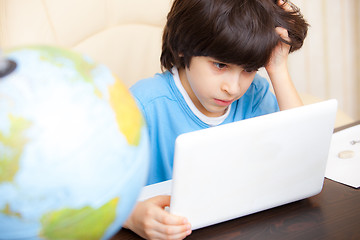 Image showing boy with computer