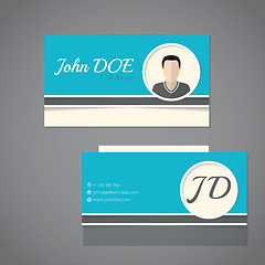 Image showing Business card design with front and back side