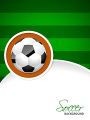 Image showing Soccer brochure with soccer ball sticker