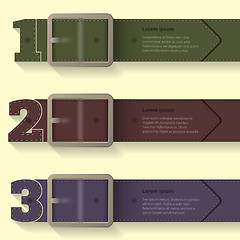 Image showing Belt buckle infographic background design