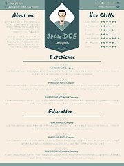 Image showing Cool new modern resume curriculum vitae template with design ele