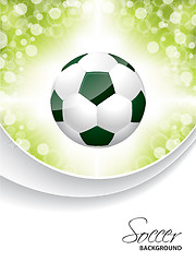 Image showing Abstract soccer brochure with bursting ball